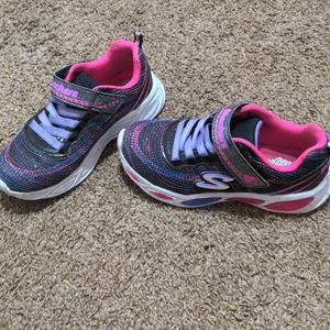 Girls sketchers light up shoes size 12